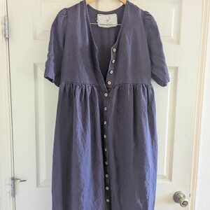 Linen Button Down Dress